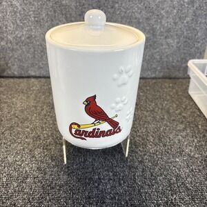 St Louis Cardinals Ceramic Pet Treat Jar 2018 SGA Purina Pooches in the Ballpark